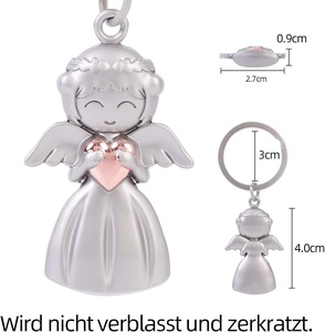 Porte-clés en forme d'ange gardien porte-bonheur avec pendentif cœur pour examen ou cadeau de <span class=keywords><strong>voiture</strong></span> pour femme, petite amie, collègues D 1275 - Product Image 4