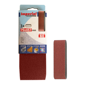 COURROIE ABRASIVE 75X457mm Grain 80-Produit en plastique 3 pièces - Product Image 1