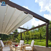 Pergola d'extérieur en aluminium PVC, auvent de patio étanche, système de pliage, toit rétractable motorisé pour la maison