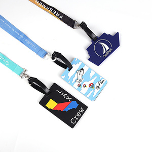 Étiquette de bagage personnalisée en PVC, vente en gros, OEM, impression couleur, porte-étiquette de voyage en caoutchouc souple, porte-ID pour valise, cadeau d'entreprise en vrac - Product Image 5