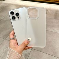 Coque de téléphone en TPU souple, simple, mate, givrée, anti-jaunissement, pour iPhone 11 12 13 14 15 16 17 Pro Max
