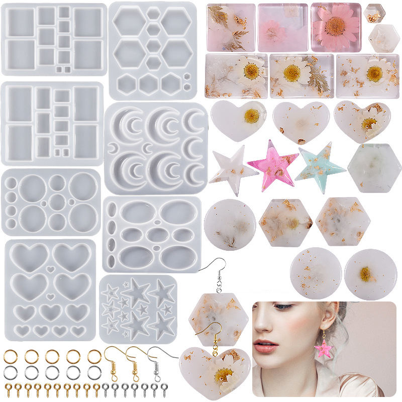 Earrings Moulds DIY Tools for Resin Jewelry Making