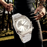 Montre de plongée de luxe pour hommes, lunette rotative, 42mm, carrée, en acier inoxydable, étanche à 150m, lumineuse, NH35, verre saphir automatique