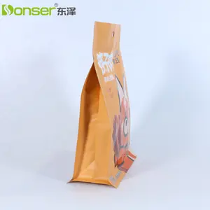 Packaging Zipper Bag Custom Printing Zipper Food Packaging Plastic Square Flat Bottom Bag