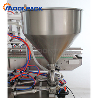 Machine de remplissage Moonpack TFM-120G-2, remplissage de liquides, de pâtes, d'eau, de jus, de sauces, pneumatique, de table, pour bouteilles et canettes