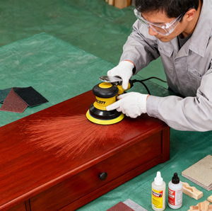 CE 고속 10500RPM 125mm 도매 5 인치 이동식 공기 손바닥 무작위 궤도 샌더 공압 목공 자동차 먼지 연마기 - Product Image 2