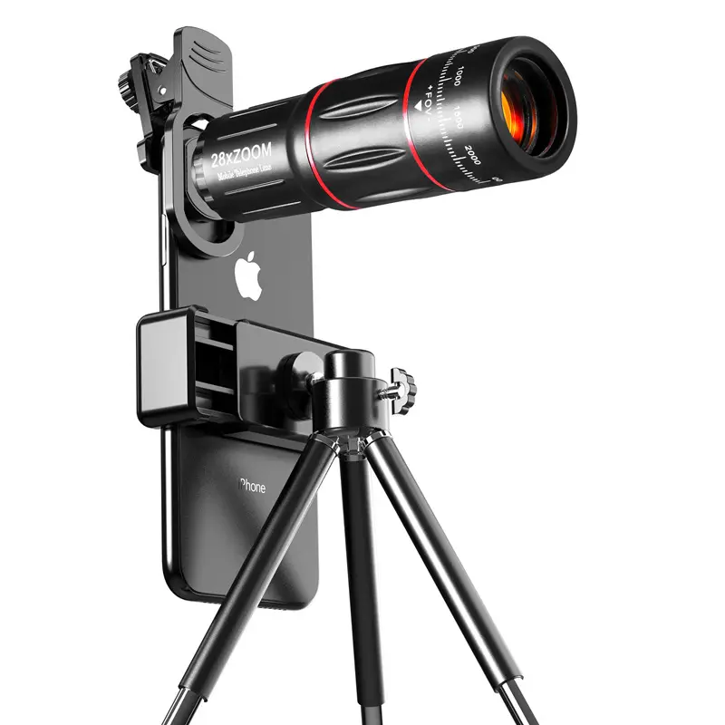 大人ミニ望遠鏡携帯電話レンズギフト屋外望遠鏡用28Xポケットズームコンパクト単眼レンズ