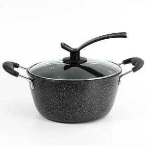 Set di pentole antiaderenti in pietra medica 3 pezzi Wok antiaderente senza fumo e pentola per zuppa per bistecca e zuppa regalo di famiglia - Product Image 2