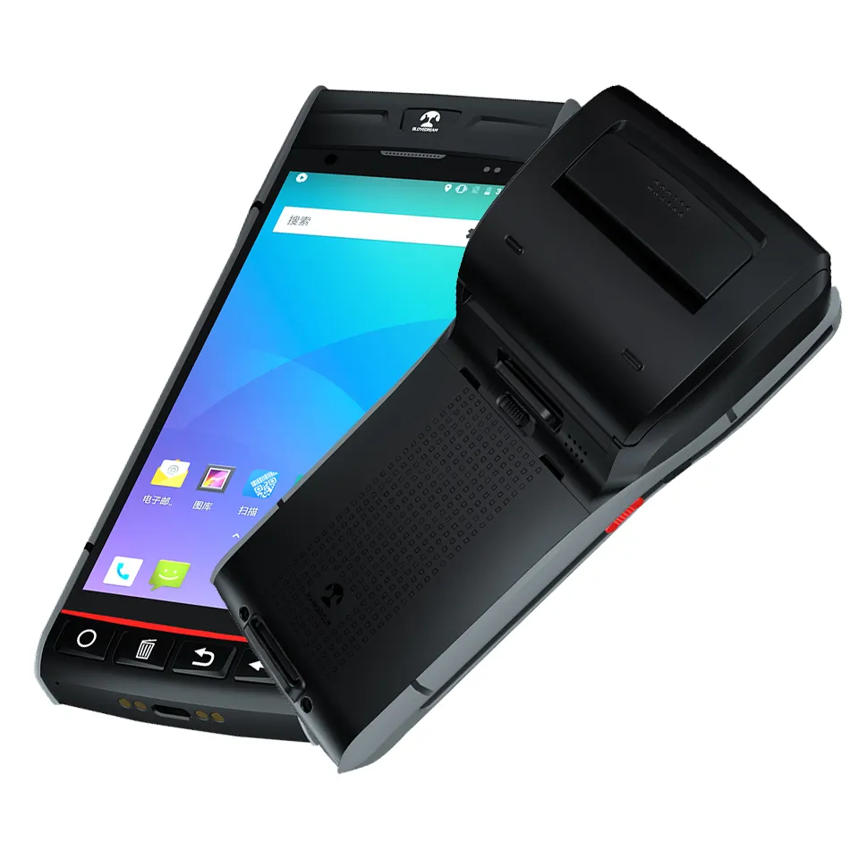 Firmware universale personalizzato 58mm stampa 5.5 IPS HD schermo Quadcore macchina per Android POS 3G/4G wifi palmare PDA
