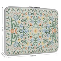 Étuis pour ordinateur portable matelassés imprimés de fleurs de 14 pouces, étui pour ordinateur portable rembourré, sac d'ordinateur portable mignon