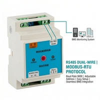 Detector de Fugas de Agua RS485 Modbus RTU con Relé, Cable de 500m, 12/24VDC, Riel DIN, Controlador de Detección de Fugas de Agua con Alarma