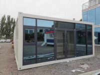 Casa contenedor móvil prefabricada de 2 plantas con casa contenedor portátil de vidrio lista para transportar y vivir
