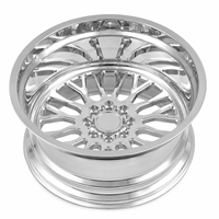 Jante en alliage forgé poli à rebord profond ForgeLab pour camion Ford F150 F250 F350 Silverado1500 2500 3500 RAM 6x139.7 8x180 8x165.1
