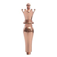 Poignée de sceau de cire en métal, or rose, or bronze, couronne, sceau de cire