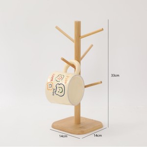 ที่วางแก้วไม้ไผ่ 3 ชั้น พร้อมฝาปิด สำหรับจัดเก็บบนโต๊ะในห้องนั่งเล่น - Product Image 3