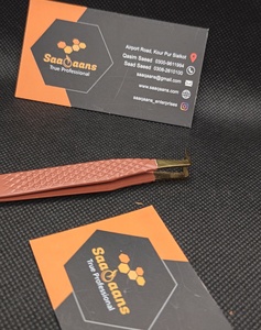 แหนบต่อขนตา Saaqaans Enterprises Professional 90 องศา ปลายแหลมเคลือบทอง 24K ทำจากสแตนเลส ปลายเรียบ ทนทาน - Product Image 4