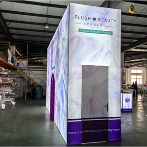 บูธแสดงสินค้าเครื่องสำอางติดตั้งง่าย พร้อมฉากหลัง ห้องเก็บของ ดีไซน์บูธงานแสดงสินค้า อุปกรณ์จัดแสดงสินค้า - Product Image 4