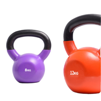 Kettlebell de Hierro Fundido Recubierto de Vinilo, Kettlebell de Neopreno Colorido al por Mayor con Logotipo Personalizado para Entrenamiento en Gimnasio y en Casa