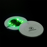 Sous-verres LED pour boîte de nuit, lumières autocollantes pour bouteilles, décoration clignotante pour boissons, petites couleurs RVB, Ramadan, remise de diplôme