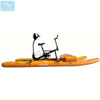 Vélo aquatique SUP à ponton plat pour 1 personne, cadre en aluminium avec tapis flottant avant haute pression pour lac, rangement facile, de Chine Lumark