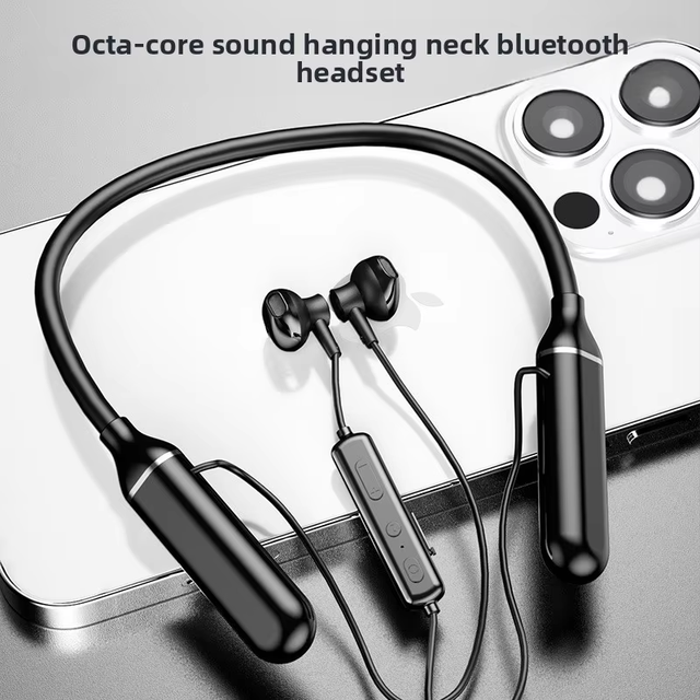 2025 New Creative Design Sports Wireless Neckband Earbuds Bluetooth 53 PCABS Material Waterproof Sweatproof Ultra-Long Battery