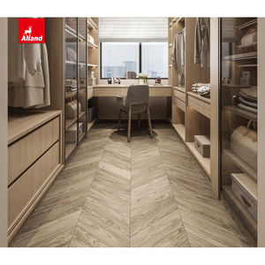 Armario Abierto Modular de Diseño Moderno Allandcabinet con Acabado en Madera Paralela, Puerta de Vidrio y Escritorio - Product Image 4