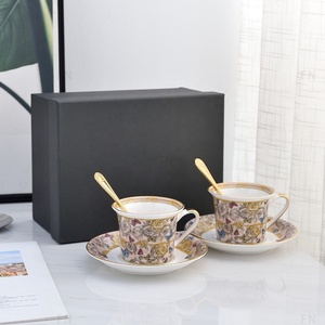 Juego de Tazas de Café y Té de Porcelana Fina con Diseño Europeo de Lujo, Boca Ancha, Nuevo y Más Vendido - Product Image 1