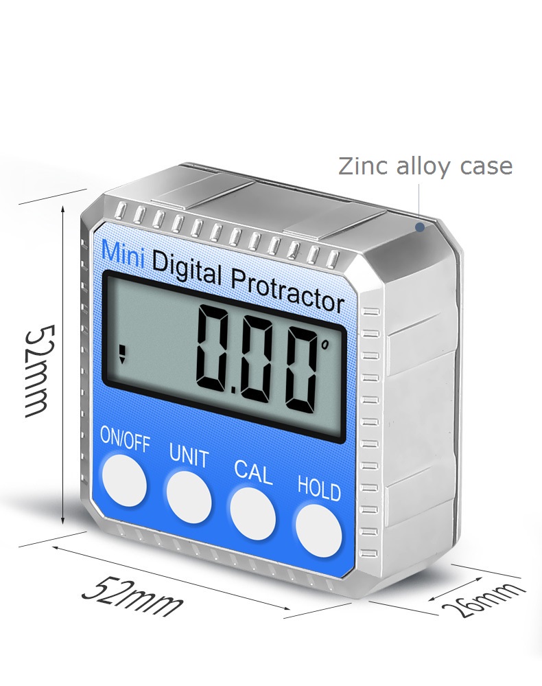 Угломер RZ, Универсальный конический мини-транспортир на 360 градусов, электронный цифровой транспортир, инклинометр, тестер инструментов