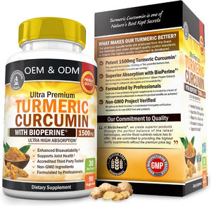 Oem 1500Mg Curcuminoid Natuurlijke Kurkuma Extract <span class=keywords><strong>Capsules</strong></span> Pure Niet-Gmo Veganistische Curcumine Extract Poeder Biologische Kurkuma <span class=keywords><strong>Capsules</strong></span> - Product Image 6