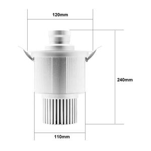 Lámpara de Techo LED Empotrada para Proyectos Hoteleros TMUT, Mini Proyector LED Gobo de 100W, Aleación de Aluminio, IP20, 8500K - Product Image 3