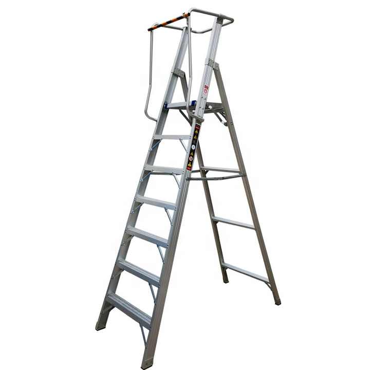 7step Ladder Aluminum Alloy Platform Ladder - 7 Steps Safety & Support