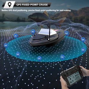 <span class=keywords><strong>Bateau</strong></span> de pêche RC en plastique 12V avec sondeur <span class=keywords><strong>GPS</strong></span>, portée de 800 m et capacité de charge de 3 kg pour la pêche à la carpe - Product Image 4