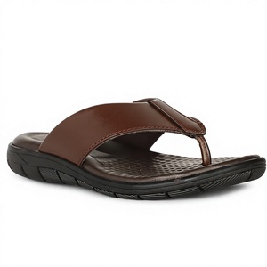 Sandalias de Hombre con Aspecto de Cuero, Chanclas con Punta Cerrada, Transpirables, Antideslizantes, para Playa y Exteriores, Talla Grande - Product Image 4