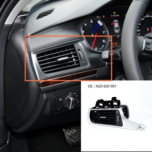 ช่องแอร์ออดี้ C7 รุ่น 4GD820901 ซ้าย-ขวา  แผงบังลมคอนโซลหน้า  แบบพลาสติก ติดตั้งบนเพดาน - Product Image 4