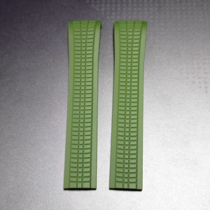 Bracelet de montre en caoutchouc incurvé vert de 21mm pour le luxe pour <span class=keywords><strong>Patek</strong></span> <span class=keywords><strong>Philippe</strong></span> pour les modèles Aquanaut 5164A 5167A 5167R - Product Image 3