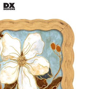 DX thiết kế bán buôn sóng sơn mài mộc mạc <span class=keywords><strong>4x6</strong></span> cổ điển khung ảnh rắn bằng gỗ MDF khung ảnh trang trí cho nhà - Product Image 4