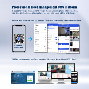 Mcy ระบบตรวจสอบกล้องติดรถยนต์สำหรับยานพาหนะหนัก <span class=keywords><strong>mdvr</strong></span> 4G ADAS dashcam เรือเดินสมุทร DMS 2Ch Dash - Product Image 3