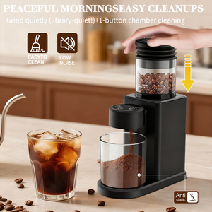 <span class=keywords><strong>Molinillo</strong></span> <span class=keywords><strong>de</strong></span> Café Cónico Automático Profesional Multifuncional <span class=keywords><strong>de</strong></span> Plástico con 25 Ajustes <span class=keywords><strong>de</strong></span> Molienda - Eléctrico y Ajustable para Café Francés - Product Image 4