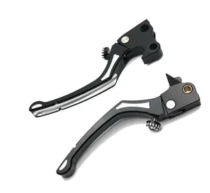 Coppia leva della maniglia della frizione del freno del regolatore RSD CNC nero per Harley Sportster 1200 XR1200 Sportster 883 2004-2013