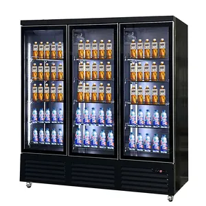 China Suppliers Cold Drink Refrigerator Fan Cooling Glass Door Fridge Showcase Vertical Upright Drink Cooler
