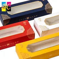 Boîte d'emballage personnalisée pour chocolats, boîtes à biscuits, emballage de luxe avec fenêtre, boîte à pâtisserie en feuille d'or pour boulangerie, cadeaux de fête