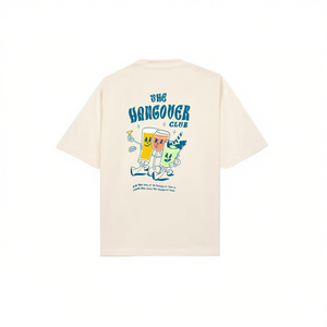 Camiseta The Hangover Club unisex con cuello redondo y estampado gráfico, ropa informal - Product Image 2