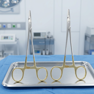 Best Selling TC Ryder Micro Needle Holder & <b>Driver</b> 6-Inch Gold Ring Surgical Instrument <b>Set</b> CE Certified By Grip Surgical - Product Image 4