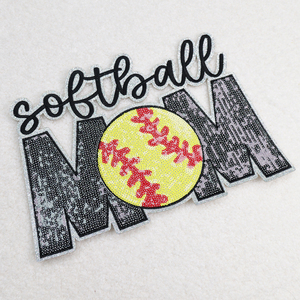 New Products Custom Large Embroidery Iron On Mama Ball Soccer Mom Chenille Patch - Product Image 2