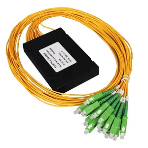 Divisor de Plc de Bajo exceso de fibra óptica de alto rendimiento ABS BOX SC APC 1X16 divisores de PLC para FTTH