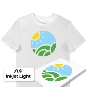 A4 Printable Warmte Thermische Transfer Papier Voor Lichte Kleur T-shirts