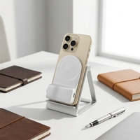 Impugnatura Magnetica Compatibile per Fotocamera Smartphone con Telecomando e Supporto da Tavolo Rimovibili, Materiale ABS, Modello G15