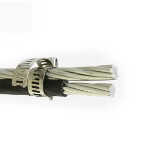 2x10mm 2*16mm ABC Cáp cách nhiệt trên không Cáp nhôm xoắn 2awg 4awg 6awg 1/0awg 2/0 AWG 3/0awg 4/0awg - Product Image 2