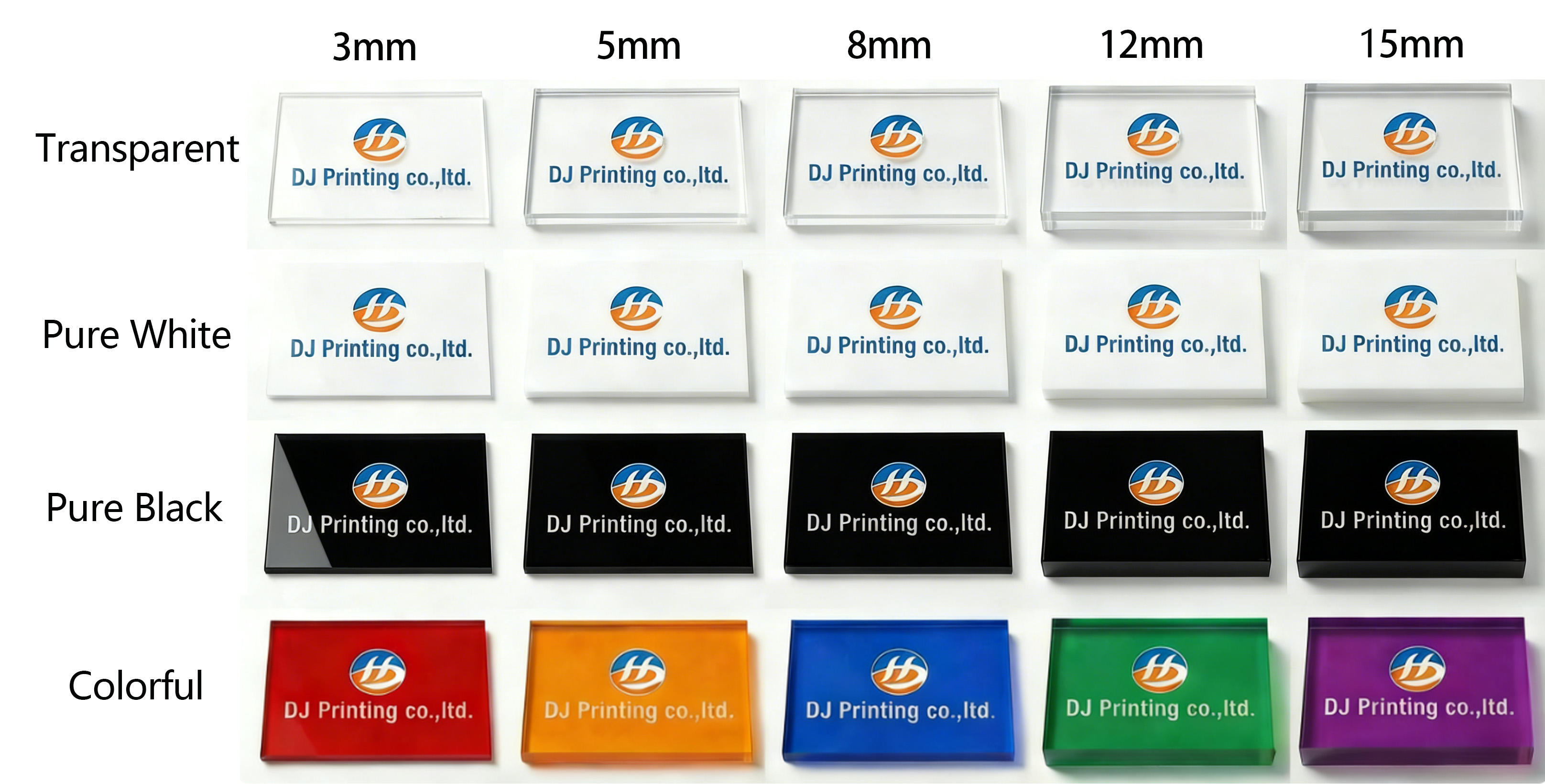 Matériau acrylique personnalisé