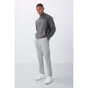 Pantalon de survêtement gris texturé pour homme, coupe standard - 82155 - Gris - Product Image 2